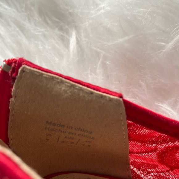Red Satin Lace Heels size 37.5 - Picture 5 of 5